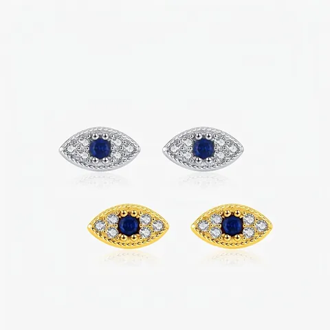 925 Sterling Zilver Boze Oog Oorknopjes Voor Vrouwen Zirconia Goud Zilver Gegalvaniseerd Elegant Mode Sieraden Cadeau