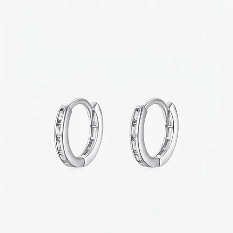 Minimalistische 925 Sterlingsilber Zirkonia Ohrringe Für Damen Rechteckige Baguette Schliff Zirkonia Eingelegt Elegante Schmuck