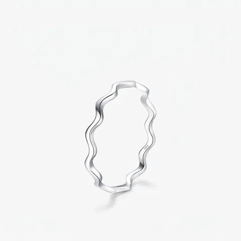 Minimalistische 925 Sterling Zilveren Golf Ring Voor Vrouwen Elegante Golvende Vingerring Mode Koreaanse Stijl Sieraden Cadeau
