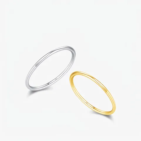 S925 Sterlingsilber Minimalistischer Glatter Dünner Bandring Für Damen Eleganter Stapelbarer Schlichter Fingerring Vergoldet Versilbert Schmuck Geschenk