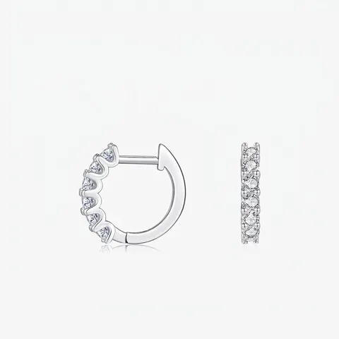 Boucles d'Oreilles Clous Elegantes en Argent Sterling 925 Couleur D Moissanite Vintage Scintillantes Bijoux Femme