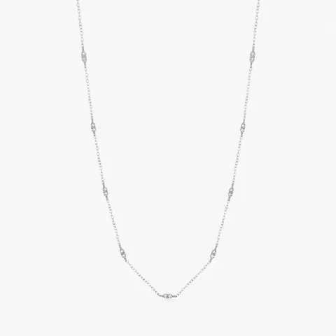 Elegante 925 Sterling Zilveren Zirconia Hanger Halsketting Voor Dames Minimalistische Verstelbare Choker Sieraden Cadeau