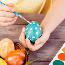 Uova di Simulazione in Legno Realistiche per Bambini DIY Pittura Graffiti Giocattoli Educativi Artigianato in Legno Massiccio di Acero per Pasqua Casa