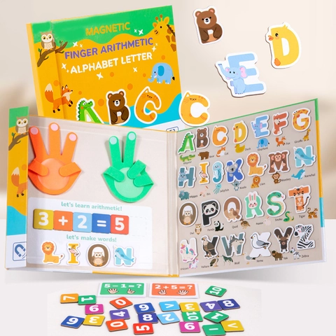 Magnetisches Montessori Mathematik Lernspielzeug Für Kinder Finger Arithmetik Alphabet Kognition Frühpädagogik Busy Book Tier Puzzle