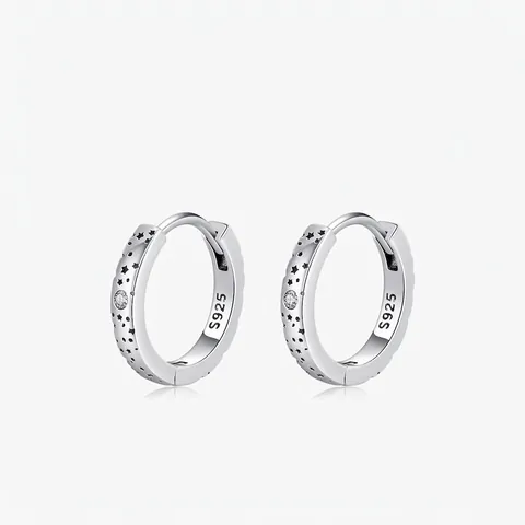 S925 Sterlingsilber Moissanit Ohrringe Stern Gravur D Farbe VVS1 Klarheit Vintage Stil Damen Fine Jewelry Geschenk