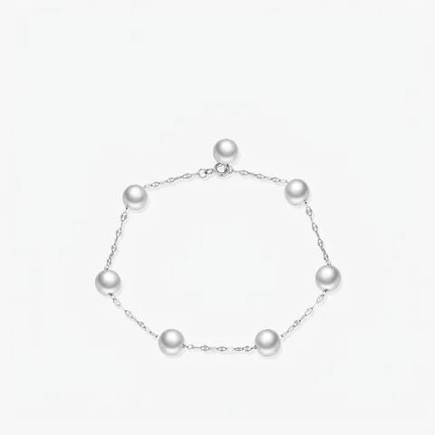 Elegantes 925 Sterlingsilber Künstliche Perle Armband Für Damen Galvanisiert Paillette Einfacher Französischer Stil Handschmuck