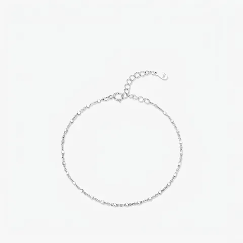 925 Sterlingsilber Funkelndes Armband Damen Minimalistische Kette Verstellbares Dünnes Armband Elegantes Schmuckgeschenk