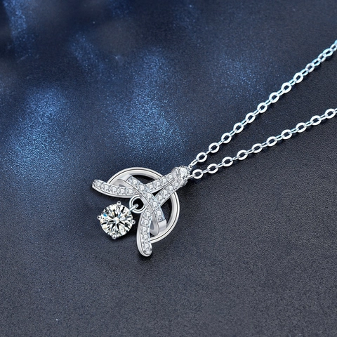 Collana con Pendente Torre Eiffel in Argento Sterling 925 per Donna Elegante Moissanite Intarsiato Gioielli di Lusso