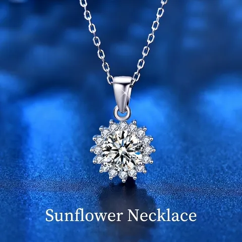 Collana in Argento Sterling 925 Con Moissanite Elegante Pendente a Cuore e Fiocco di Neve Gioielli di Moda Regalo di Nozze Donna