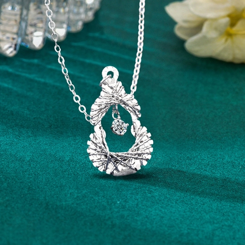 S925 Sterling Silver Dreamcatcher Gourd Pendant Necklace For Women Luxury Moissanite Hollow Wu Lou Clavicle Chain Jewelry