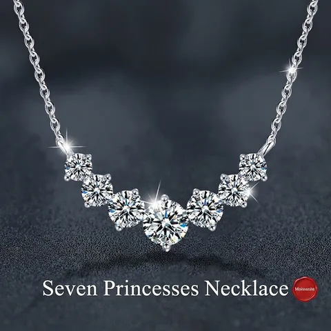 Collier Pendentif Arc de Sourire en Argent Sterling 925 Moissanite pour Femme Bijoux de Luxe Chaîne de Clavicule avec Pierres Graduées