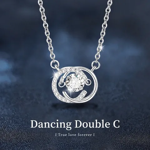 925 Sterling Silver Moissanite Pendant Necklace Elegant Floating Moissanite Necklace For Women Fashion Commute Jewelry