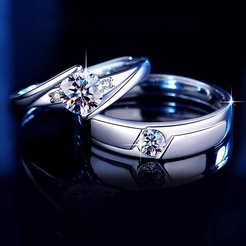Moissanite Moebius Adjustable Ring S925 Sterling Silver For Women Men Sparkling Jewelry Valentine Gift Moebius Ring