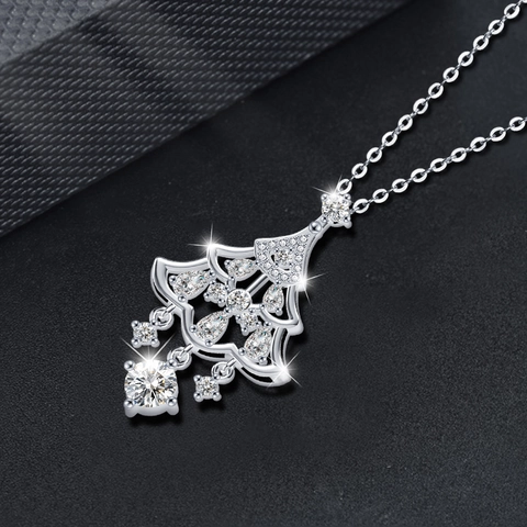 Moissanite Christmas Tree Pendant Necklace 925 Sterling Silver D Color VVS1 With GRA Certificate Tassel Xmas Jewelry For Women
