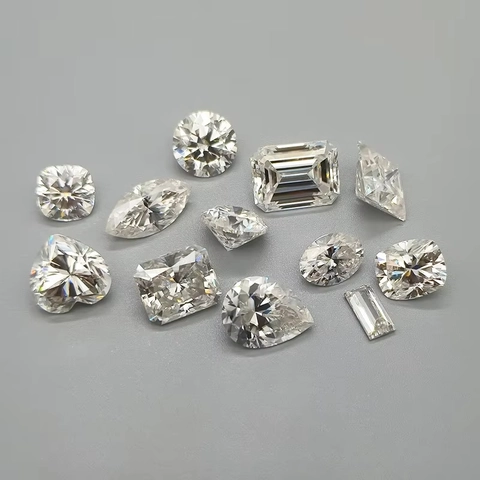 Loose Moissanite D Color VVS Heart Princess Pear Oval Emerald Asscher Marquise Cut Gemstones With GRA Certificate Lab Created Stone