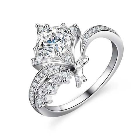 925 Sterling Zilver Moissaniet Ring Voor Vrouwen Klassieke Vier-Klauw Ster Hanger Verstelbare Verlovingsring Bruiloft Sieraden
