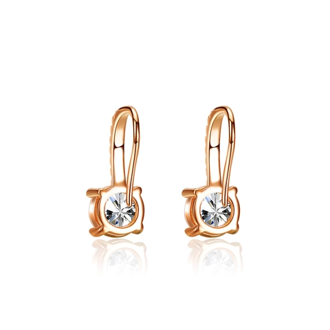 Pendientes Colgantes de Plata de Ley 925 Moissanita Circonia para Mujer Corte Redondo Cuatro Garras Joyería Vintage