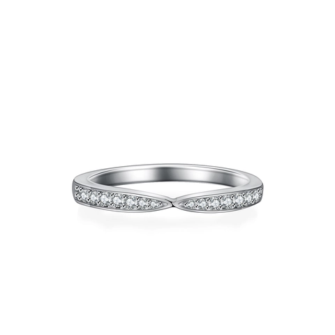 S925 Sterling Silver Moissanite Crossing Ring For Women Minimalist Micro Pave Moissanite Infinity Ring With GRA Certificate