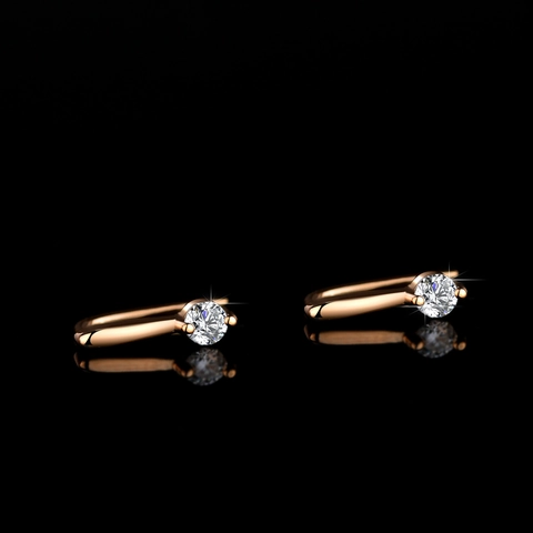 Elegante 925 Sterlingsilber Runde Moissanit Ohrstecker Für Damen Minimalistische Blatt Design Hochzeit Jahrestag Feiner Schmuck Geschenk