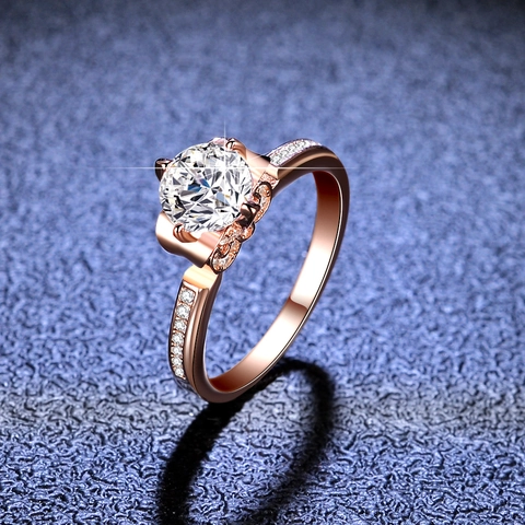 Luxus 925 Sterlingsilber Moissanit Blumenring Iris Blütenblätter Eingelegt Hochzeit Verlobungsring Für Damen Mode Schmuck