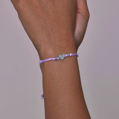 Stainless Steel Heart Charm Woven Bracelet For Women Mother Daughter Pink Purple Rhinestone Adjustable Fashion Hand Rope