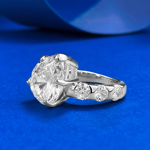 925 Sterling Silver Pear Cut Rhinestone Ring Elegant Water Drop Engagement Wedding Jewelry For Women Fashion Accessory