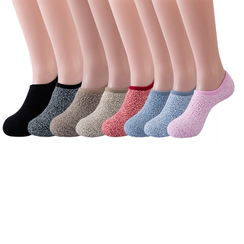 Calcetines de Suelo Térmicos Gruesos para Mujer de Peluche Coral Antideslizantes Calcetines de Casa Cálidos y Esponjosos