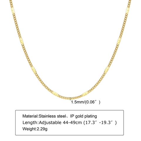 Roestvrij Staal Vergulde Minimalistische Ketting Halsketting Voor Vrouwen Verstelbare Zomer Mode Sieraden Elegant Cadeau