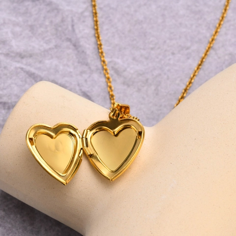 Hart Medaillon Ketting Roestvrij Staal Strass Foto Hanger Gedenktekens Sieraden Voor Dames