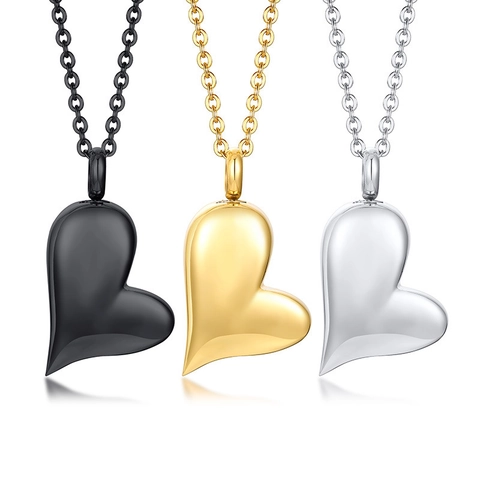 Collier Pendentif Urne en Cœur Acier Inoxydable Gravé Forever In My Heart Bijoux de Crémation Commémoratifs pour Femmes Cadeau