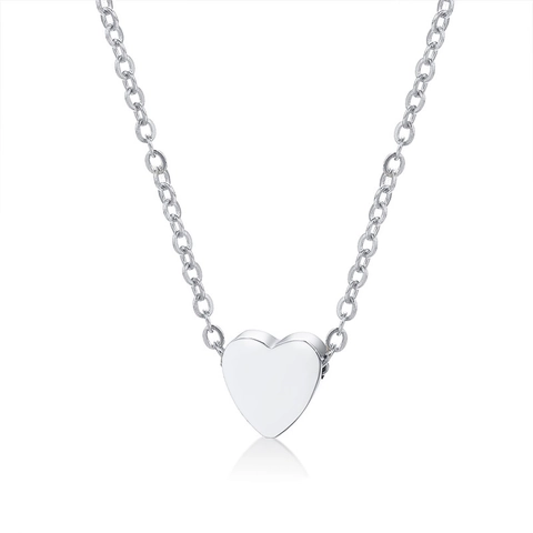 Minimalistische Edelstahl Herz Anhänger Halskette Für Damen Elegante Kleine Herz Choker Kette Täglicher Schmuck Geschenk