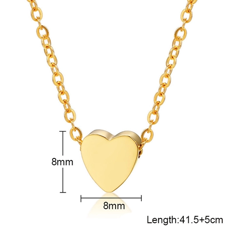 Minimalistische Edelstahl Herz Anhänger Halskette Für Damen Elegante Kleine Herz Choker Kette Täglicher Schmuck Geschenk