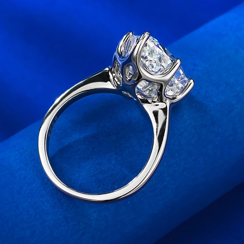 925 Sterling Silver Pear Cut Teardrop Rhinestone Ring For Women Elegant Waterdrop Inlaid Engagement Wedding Jewelry Ring Gift