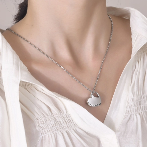 Edelstahl Herz Urne Halskette Forever In My Heart Gedenkanhänger Für Asche Herren Damen Vintage Schmuck Geschenk