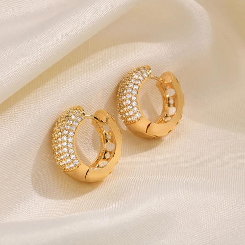 Mode Edelstahl Strass Geometrische Creolen Für Damen Gold Vergoldet Stern Anhänger Tropfenohrringe Täglich Schmuck Geschenk