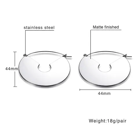 Minimalistische Edelstahl Fächerförmige Creolen Für Damen Galvanisiert Gold Geometrischer Modeschmuck Mattes Finish