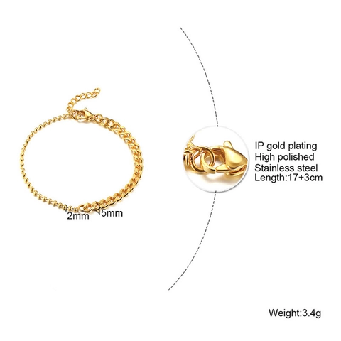 Gioielli Catena Cucita Acciaio Inossidabile Collana Bracciale Catena a Sfere Oro Argento Placcato Pendente Cuore Donna