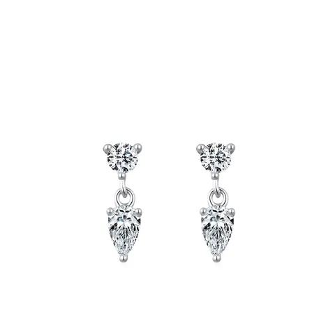 925 Sterlingsilber Wassertropfen Zirkonia Ohrstecker Minimalistische Birnenschliff Zirkonia Hängeohrringe Für Damen Schmuck Geschenk