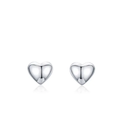 925 Sterlingsilber Herz Ohrstecker Schlicht Poliert Frisch Süß Herzförmig Silber Schmuck Für Damen