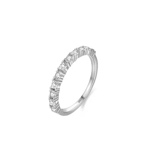 925 Sterling Silver Ring For Women Minimalist Zirconia Stackable Ring Korean Style Niche Design Fashion Finger Jewelry