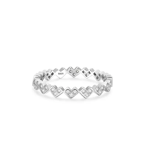 925 Sterlingsilber Herz Ring Für Damen Leichter Luxus Zirkonia Herzförmig Minimalistischer Fingerring Schmuck Geschenk