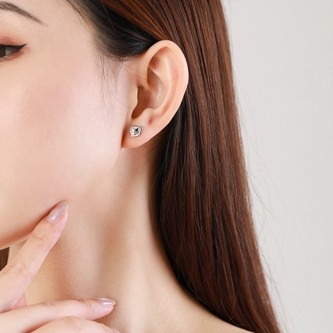 Süße S925 Sterling Silber Schnecke Ohrstecker Minimalistische Tierform Zirkonia Eingelegt Schmuck Für Damen Mädchen Alltag