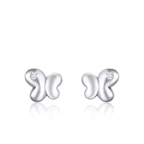 Pendientes de Botón de Mariposa de Plata de Ley S925 para Mujer Minimalistas con Circonia Forma de Animal Joyería Regalo