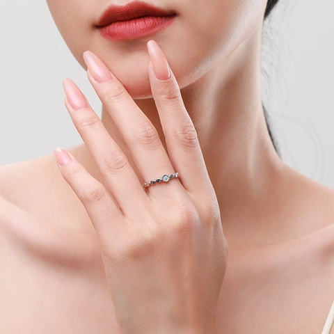 925 Sterlingsilber Waben Sechseck Ring Für Damen Minimalistisch Mikro Pavee Zirkonia Geometrischer Bandring Mode Luxus Schmuck Geschenk