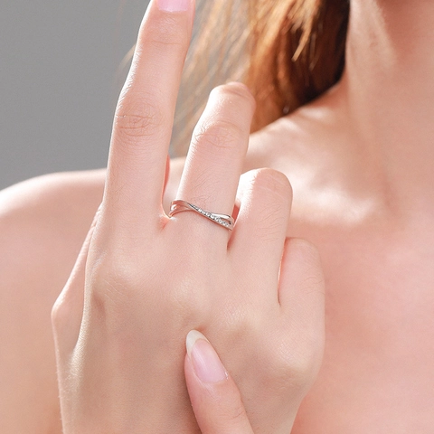 S925 Sterling Zilveren Kruisring Voor Dames Minimalistische Zirconia Ingelegde Mode Woon-Werkverkeer Sieraden Elegante Vingerring Cadeau