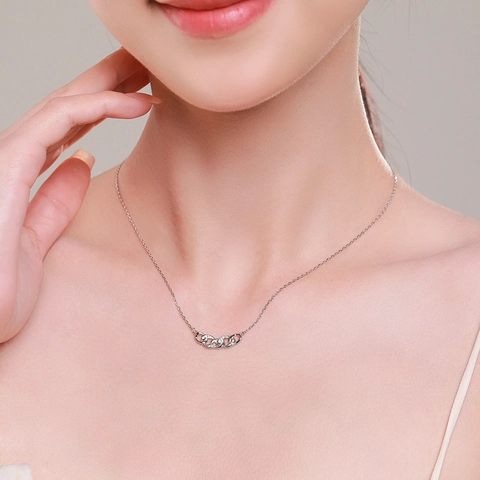 925 Sterlingsilber Geometrische Verbundene Ringe Anhänger Halskette Für Damen Luxus Zirkonia Eingelegt Mode Schmuck Geschenk