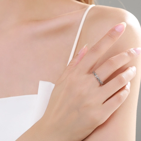 S925 Sterling Silver Leaf Zirconia Ring Elegant Forest Style Branch Finger Ring For Women Light Luxury Jewelry Gift