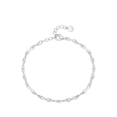 Bracciale Simbolo Infinito in Argento Sterling S925 per Donna Minimalista Leggero Lusso Bracciale a Catena Regolabile Regalo Gioielli