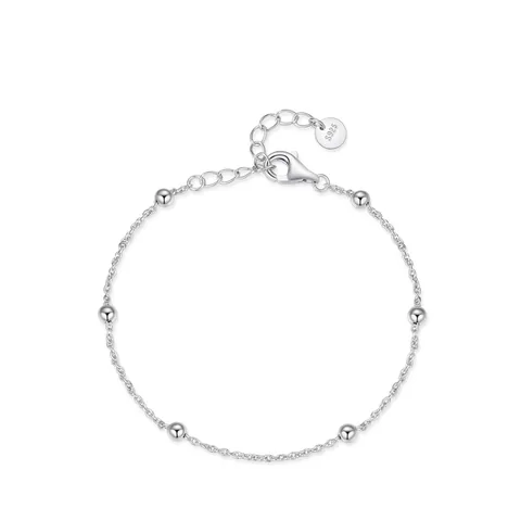925 Sterlingsilber Perlen Armband Für Damen Minimalistisch Geometrische Runde Perlen Verstellbare Kette Mode Schmuck Handschmuck