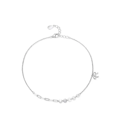 Pulsera con Colgante de Lazo de Plata de Ley 925 para Mujer Diseño de Nicho Elegante Temperamento Joyería Ajustable